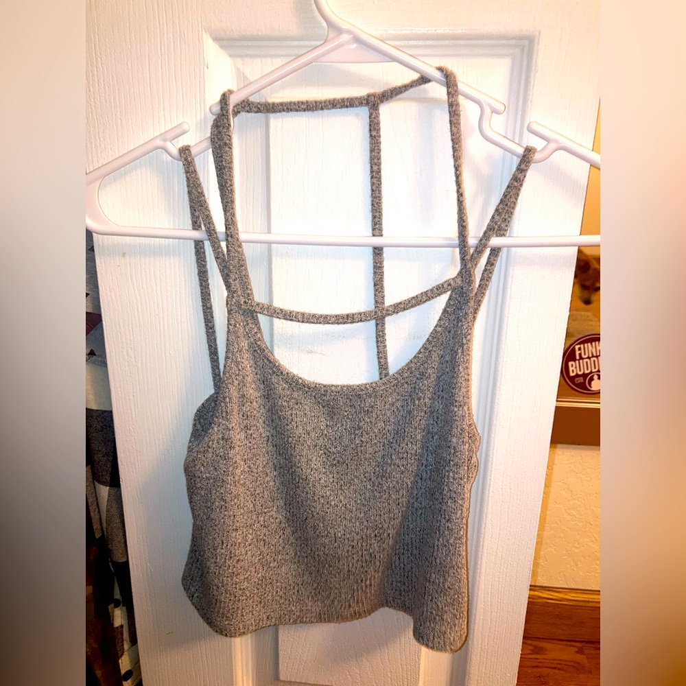 Papaya strappy crop top